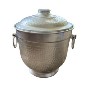 Vintage Ray BT-150 Hammered Aluminum Ice Bucket Lid Italy MCM Mid Century Modern